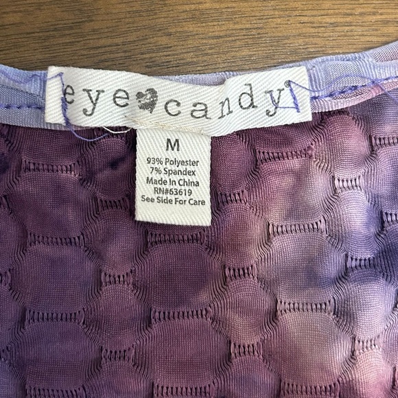 Eye Candy Multicolor Leggings Set Top Size Medium Leggins Size  Small (0345) - Picture 5 of 16